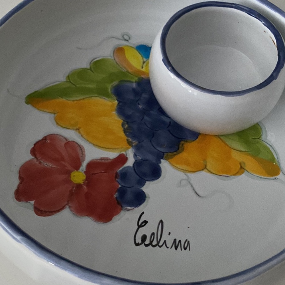 Porcelain veggies and dip tray